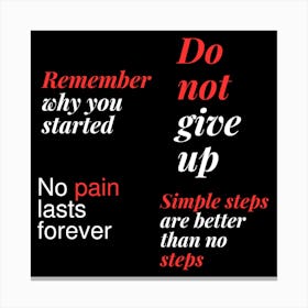 Don T Give Up Canvas Print