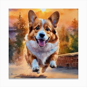 Welsh Corgi Dog Canvas Print