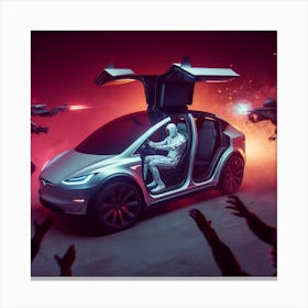 Tesla Model X 1 Canvas Print