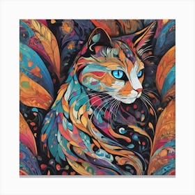 Colorful Cat Canvas Print