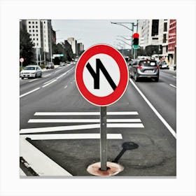 Maximum Speed Sign Road Traffic Limit Regulation Law Safety Symbol Warning Control Drive (3) Canvas Print