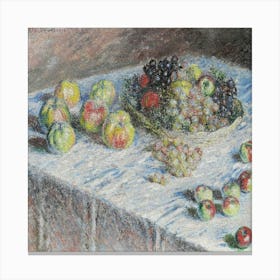 Apples And Grapes (1880) Canvas Print