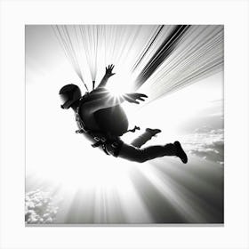 Skydiver In The Sky Canvas Print