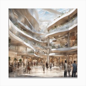 Mall Of The Future Canvas Print