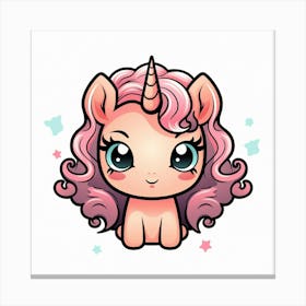 Cute Unicorn 163 Canvas Print