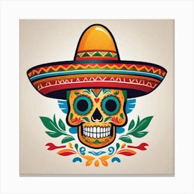 Day Of The Dead Skull 95 Canvas Print