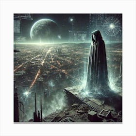 Mysterious Figure Converted Canvas Print