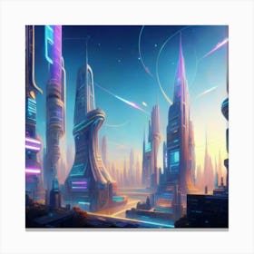 Futuristic City 1 Canvas Print