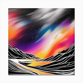 Aurora Night Sky 3 Canvas Print