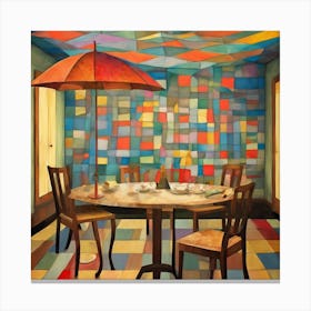 With Umbrella, Paul Klee Dining Room 2 Canvas Print