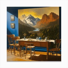'Dinner At The Table' Canvas Print