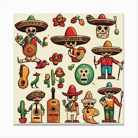 Mexican Folk Art 4 Canvas Print