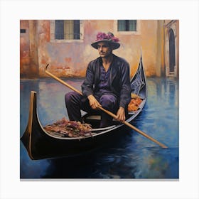 Venice Gondolier Canvas Print