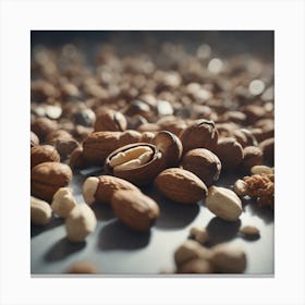 Nuts On A Table 2 Canvas Print