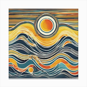 Sun Waves Art Print 2 Canvas Print