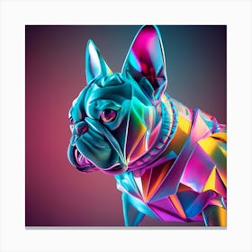 Polygonal French Bulldog Canvas Print