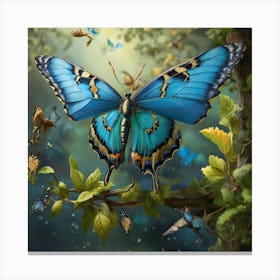 Butterfly In The Forest 1 Canvas Print