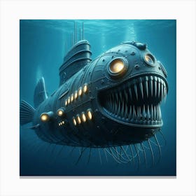 Submarine Monster Canvas Print