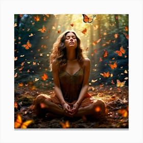 Visualize A Scene Where Everything Floats Lightly On The Breeze Canvas Print