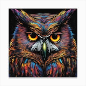 Colorful Owl 1 Canvas Print