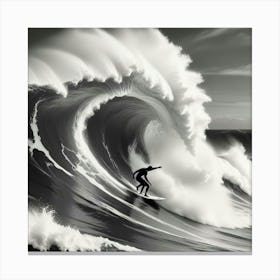 Surfer On A Wave 2 Canvas Print