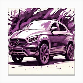 Mercedes Benz Abstract Ink Car Art Sumi-e Style Automotive Wall Decor Lienzo