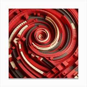 Red Spiral 1 Canvas Print