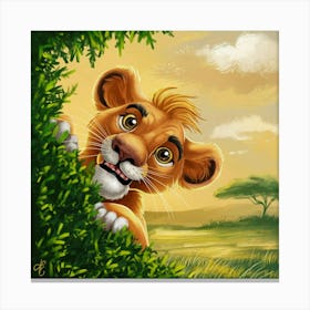 A Whimsical And Vibrant Illustration Of A Lion Pee B Jf2isfqtmzyfycvuad3w Maa2ma6lqcqte5brs2drtw Canvas Print