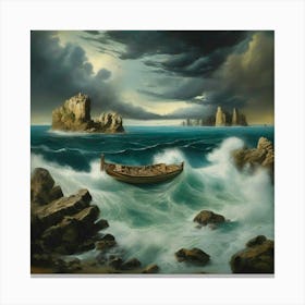 The Boat in the Storm Canvas Print