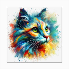 Colorful Cat Canvas Print