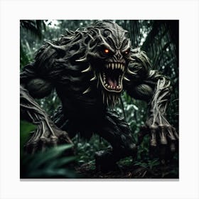 Demon In The Jungle Canvas Print