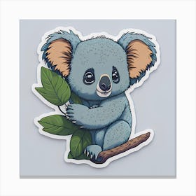 Koala Sticker 2 Canvas Print
