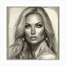 Portrait Of Bond Girl Villan 4 Canvas Print