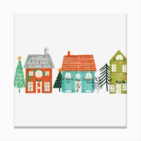 Christmas Houses Canvas Print