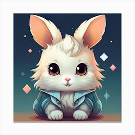 White bunny Canvas Print