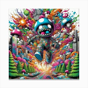 Psychedelic Monster Canvas Print