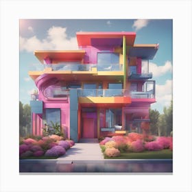 Colorful House Canvas Print