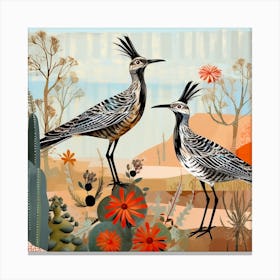 Bird In Nature Roadrunner 4 Canvas Print