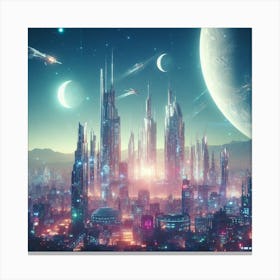 Futuristic City 73 Canvas Print