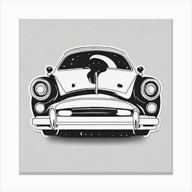 Black And White Car 1 Canvas Print