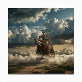 Ship In The Clouds Canvas Print