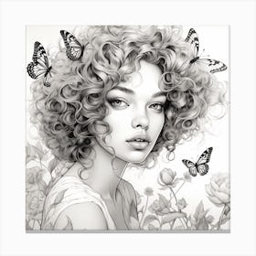 Butterfly Girl 18 Canvas Print