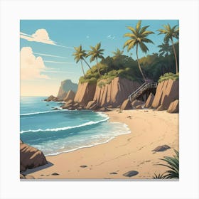 Tropical Beach Canvas Print