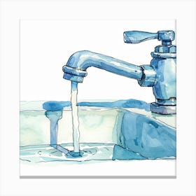 Water Faucet Canvas Print