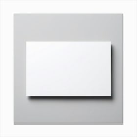 Blank White Poster On A Gray Wall 1 Canvas Print