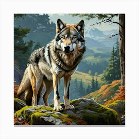 🦊 Fox, Realistic image Canvas Print