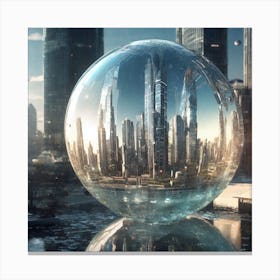 Futuristic Cityscape 94 Canvas Print