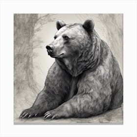 Bear In The Woods 3 Canvas Print