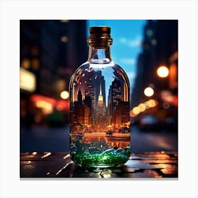 New York City In A Bottle Canvas Print