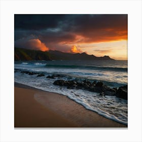 Default Seascapes Beautiful Places Magical World Fire Multico 1 Canvas Print